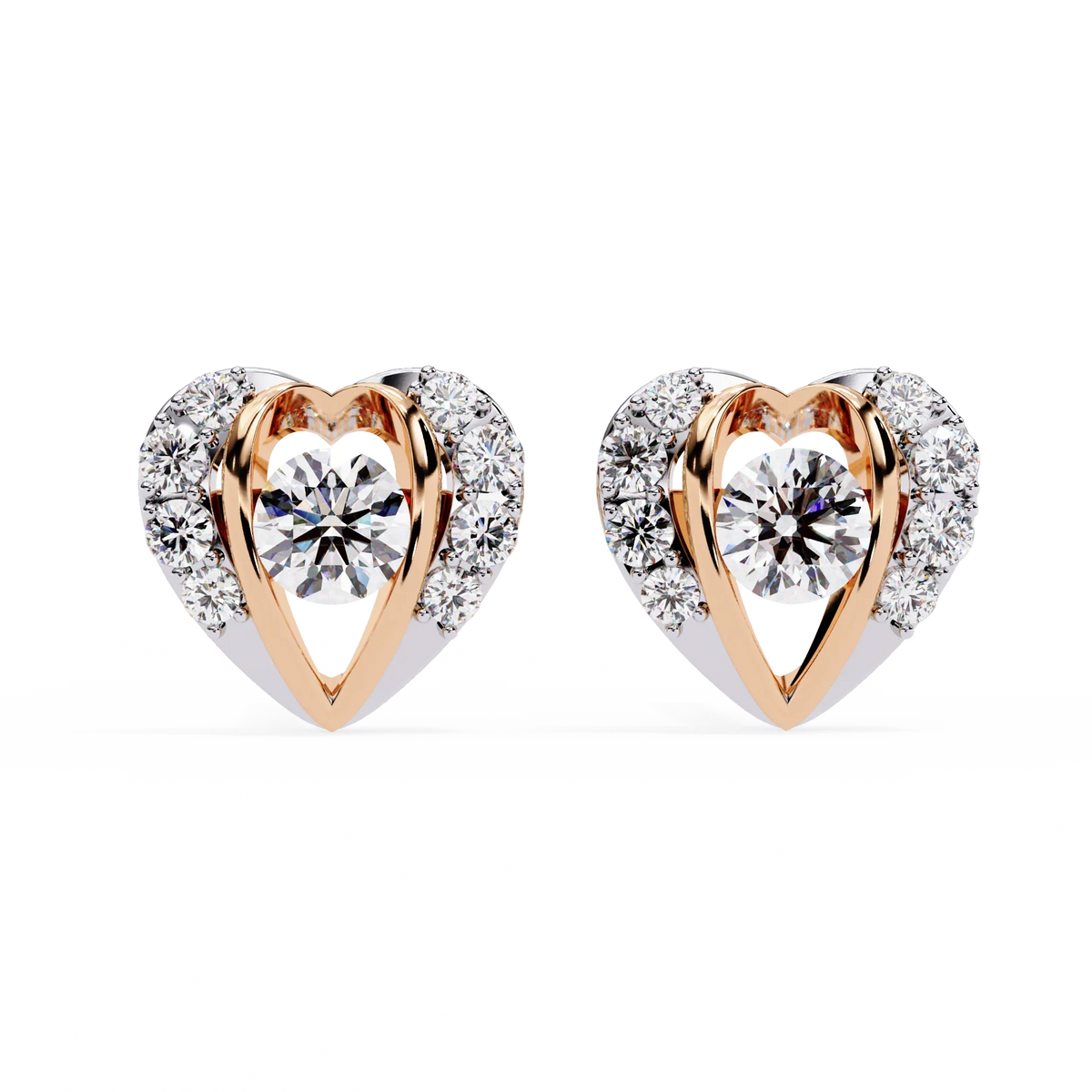 Radiant Heart Halo Lab Grown Diamond Studs - Ophiratbf