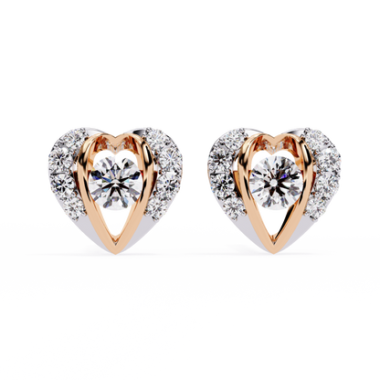 Radiant Heart Halo Lab Grown Diamond Studs