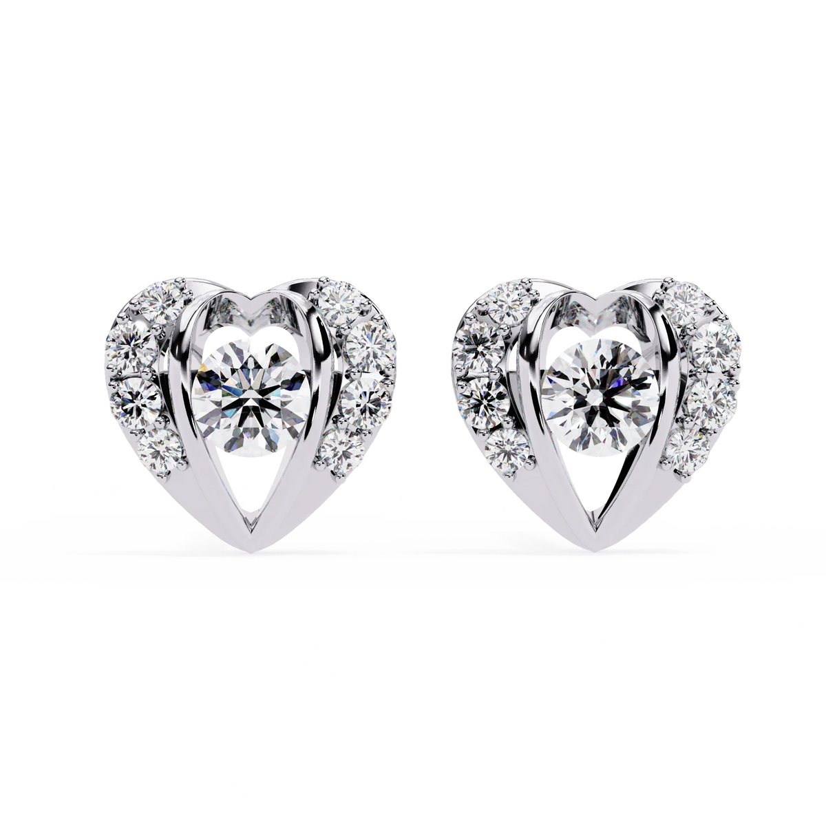 Radiant Heart Halo Lab Grown Diamond Studs - Ophiratbf