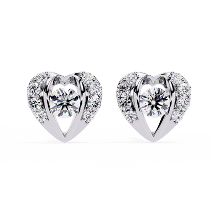 Radiant Heart Halo Lab Grown Diamond Studs