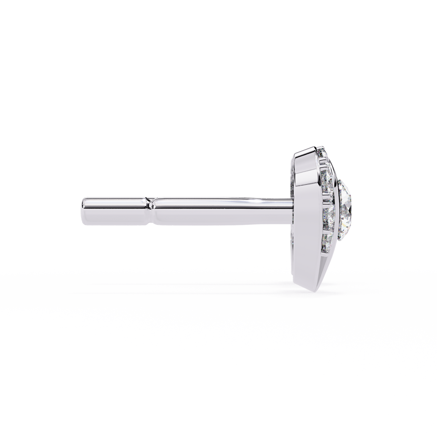 radiant heart halo lab grown diamond studs