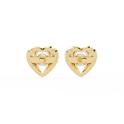 Radiant Heart Halo Lab Grown Diamond Studs