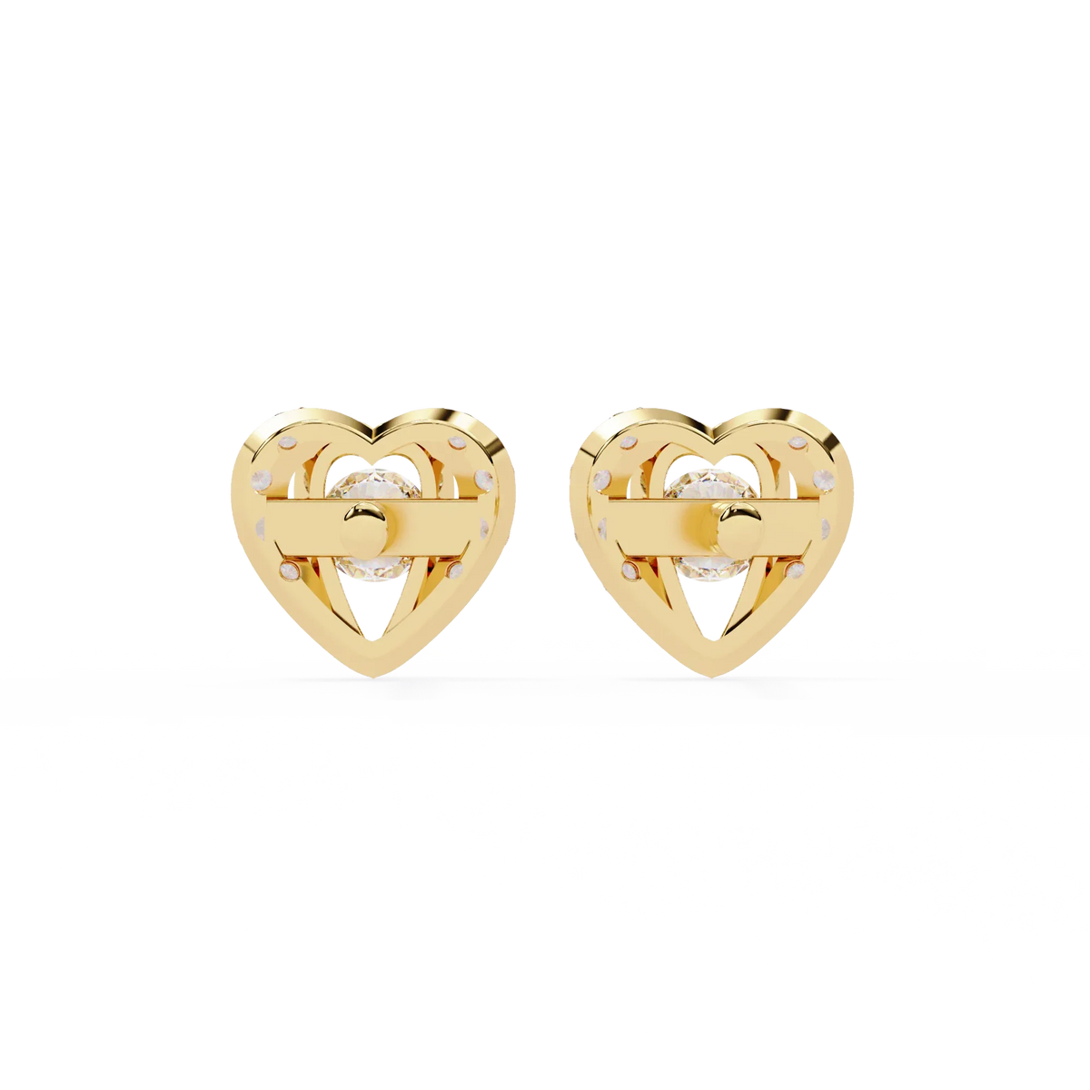 Radiant Heart Halo Lab Grown Diamond Studs - Ophiratbf