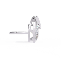 Aura Swirl Pear Solitaire Lab Grown Diamond Studs - Ophiratbf