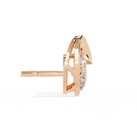 Aura Swirl Pear Solitaire Lab Grown Diamond Studs - Ophiratbf