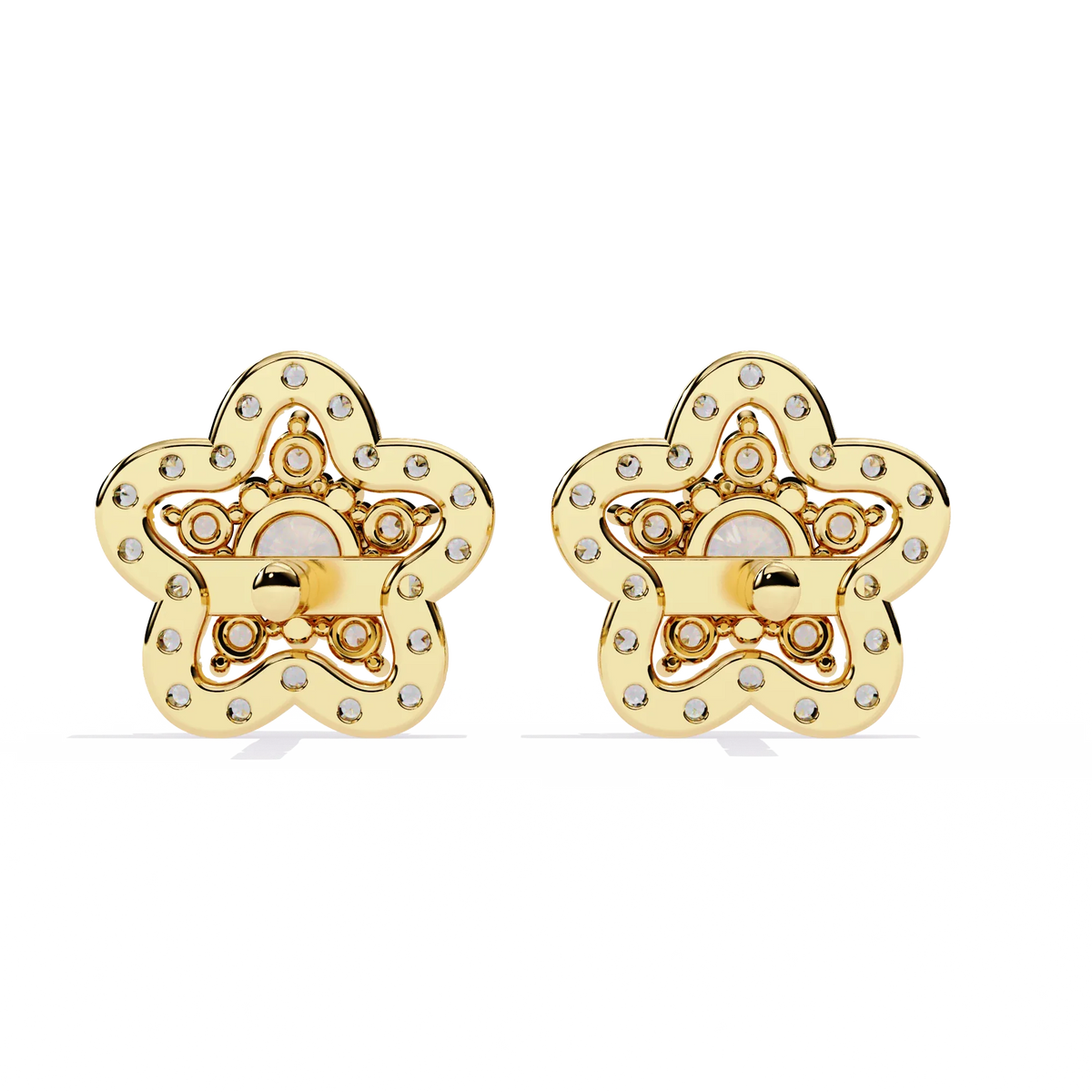 Fleur Halo Cluster Lab Grown Diamond Studs - Ophiratbf