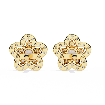 Fleur Halo Cluster Lab Grown Diamond Studs