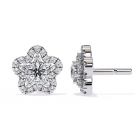 Fleur Halo Cluster Lab Grown Diamond Studs - Ophiratbf