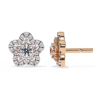 Fleur Halo Cluster Lab Grown Diamond Studs - Ophiratbf