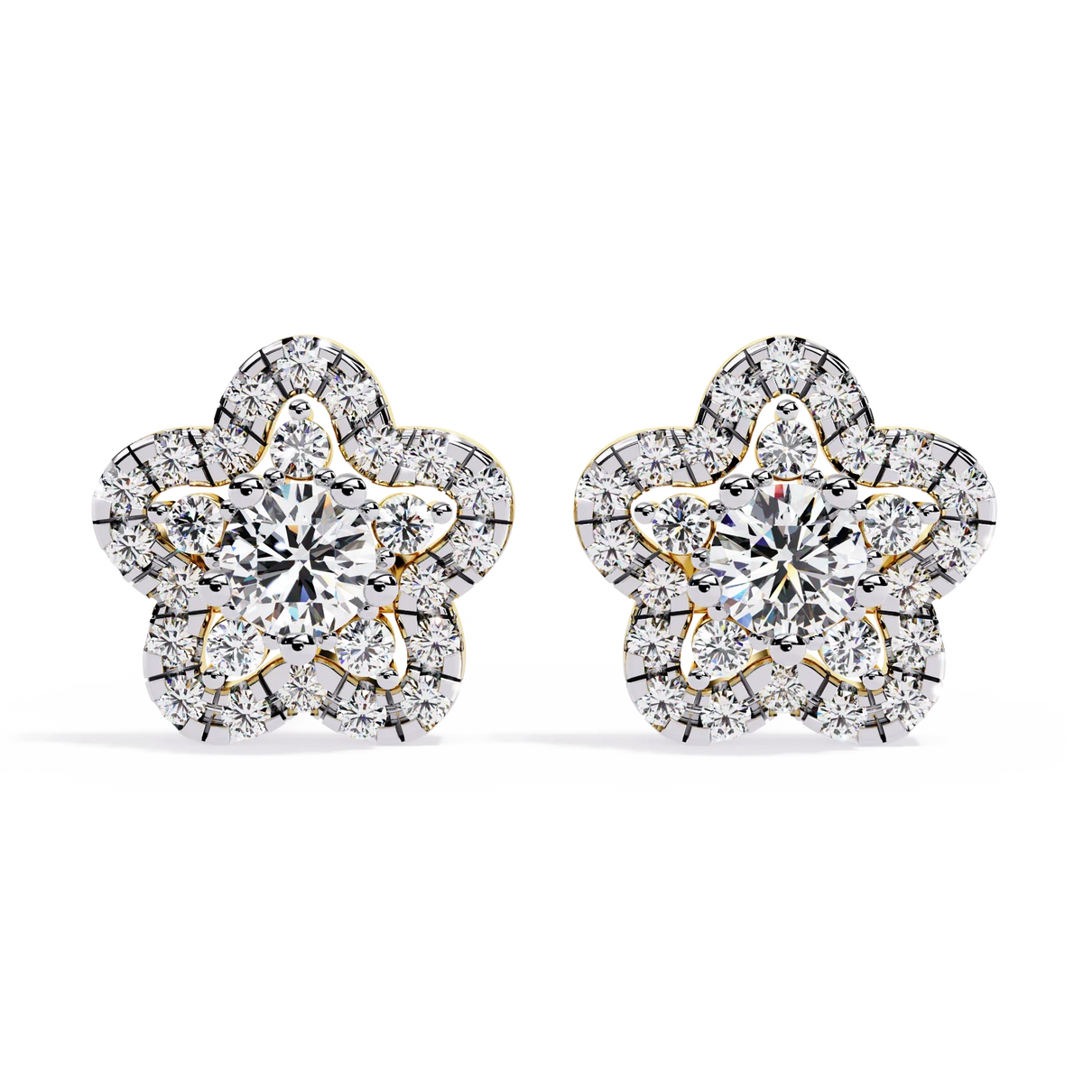 Fleur Halo Cluster Lab Grown Diamond Studs - Ophiratbf