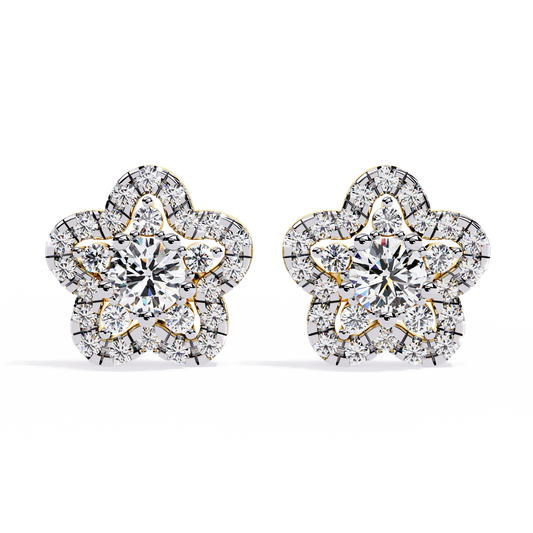 Fleur Halo Cluster Lab Grown Diamond Studs