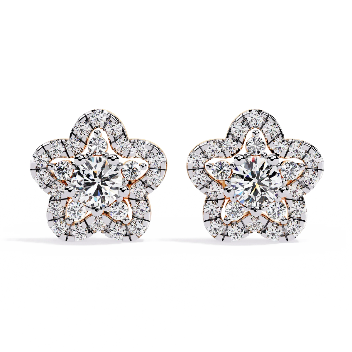Fleur Halo Cluster Lab Grown Diamond Studs - Ophiratbf