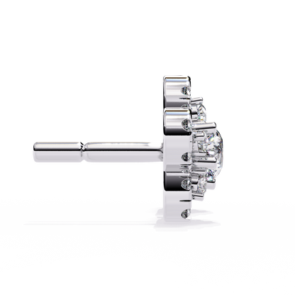 Fleur Halo Cluster Lab Grown Diamond Studs