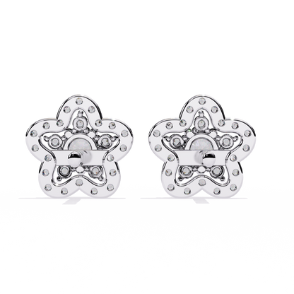 Fleur Halo Cluster Lab Grown Diamond Studs