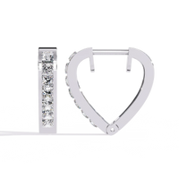 Lovelink Princess Channel Heart Lab Grown Diamond Hoops - Ophiratbf