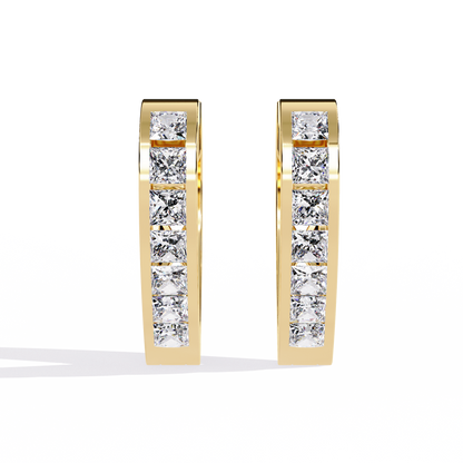 Lovelink Princess Channel Heart Lab Grown Diamond Hoops
