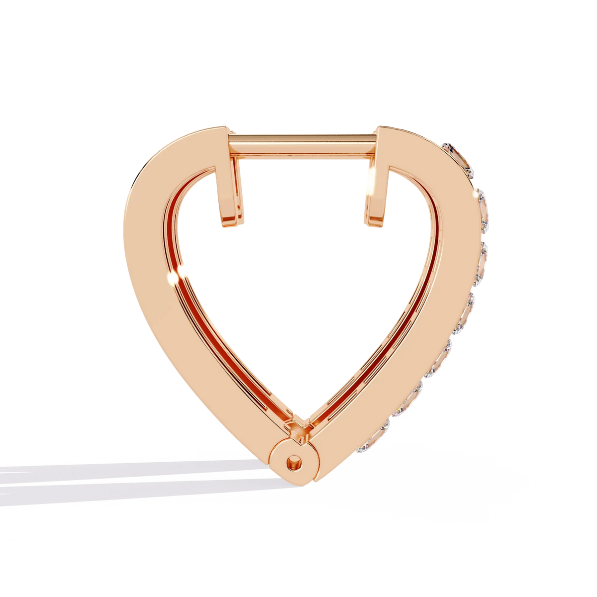 Lovelink Princess Channel Heart Lab Grown Diamond Hoops - Ophiratbf