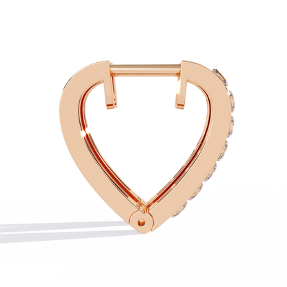 Lovelink Princess Channel Heart Lab Grown Diamond Hoops