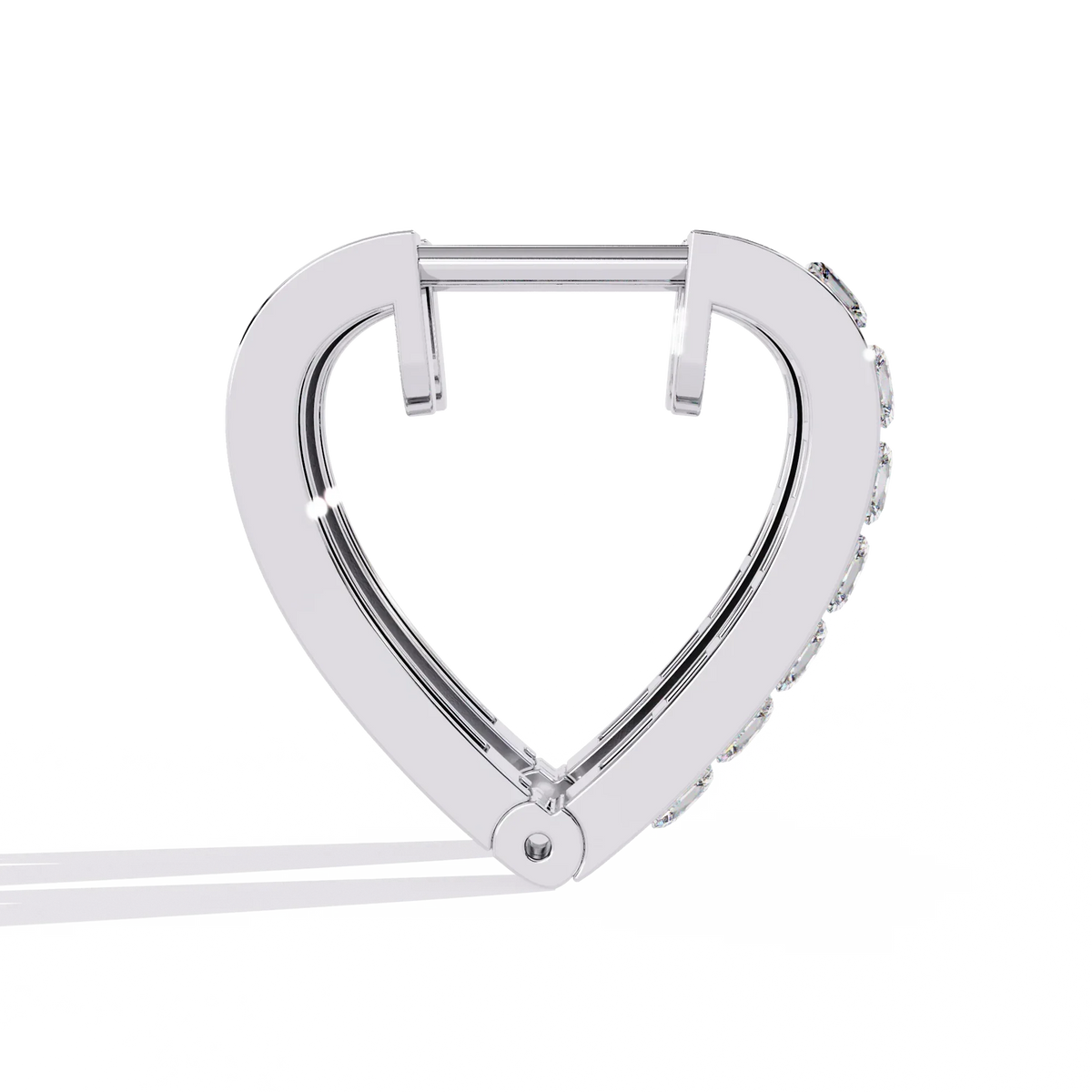 Lovelink Princess Channel Heart Lab Grown Diamond Hoops - Ophiratbf