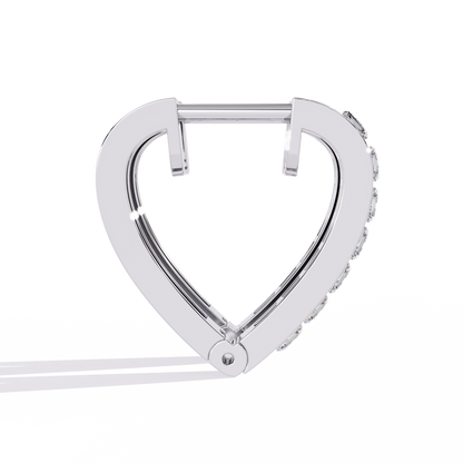 Lovelink Princess Channel Heart Lab Grown Diamond Hoops