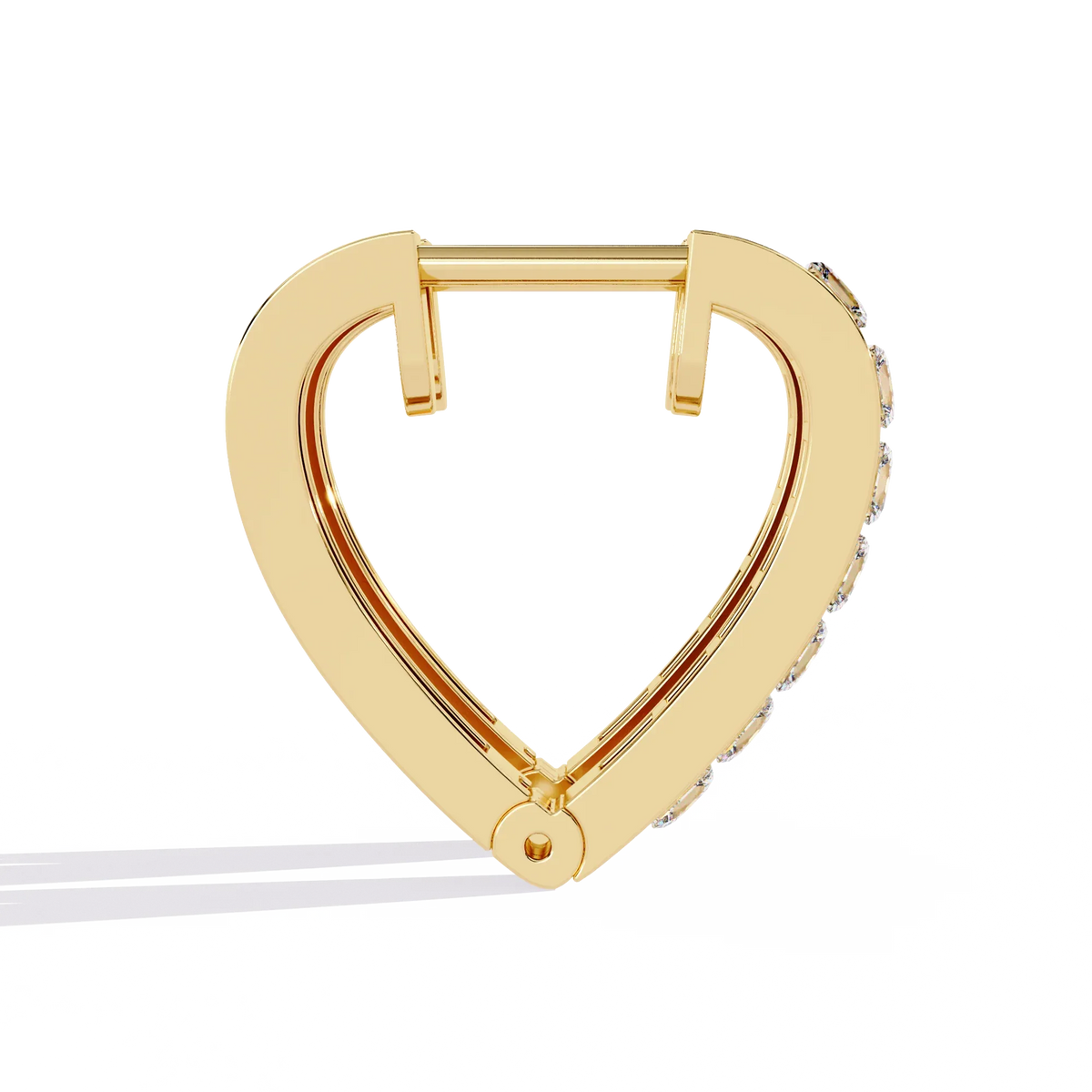Lovelink Princess Channel Heart Lab Grown Diamond Hoops - Ophiratbf