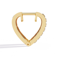 Lovelink Princess Channel Heart Lab Grown Diamond Hoops - Ophiratbf