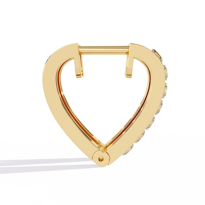 Lovelink Princess Channel Heart Lab Grown Diamond Hoops