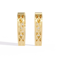 Lovelink Princess Channel Heart Lab Grown Diamond Hoops - Ophiratbf