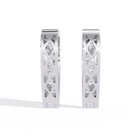 Lovelink Princess Channel Heart Lab Grown Diamond Hoops - Ophiratbf