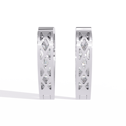 Lovelink Princess Channel Heart Lab Grown Diamond Hoops