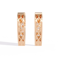 Lovelink Princess Channel Heart Lab Grown Diamond Hoops - Ophiratbf