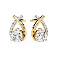 Celeste Bypass Solitaire Lab Grown Diamond Studs - Ophiratbf