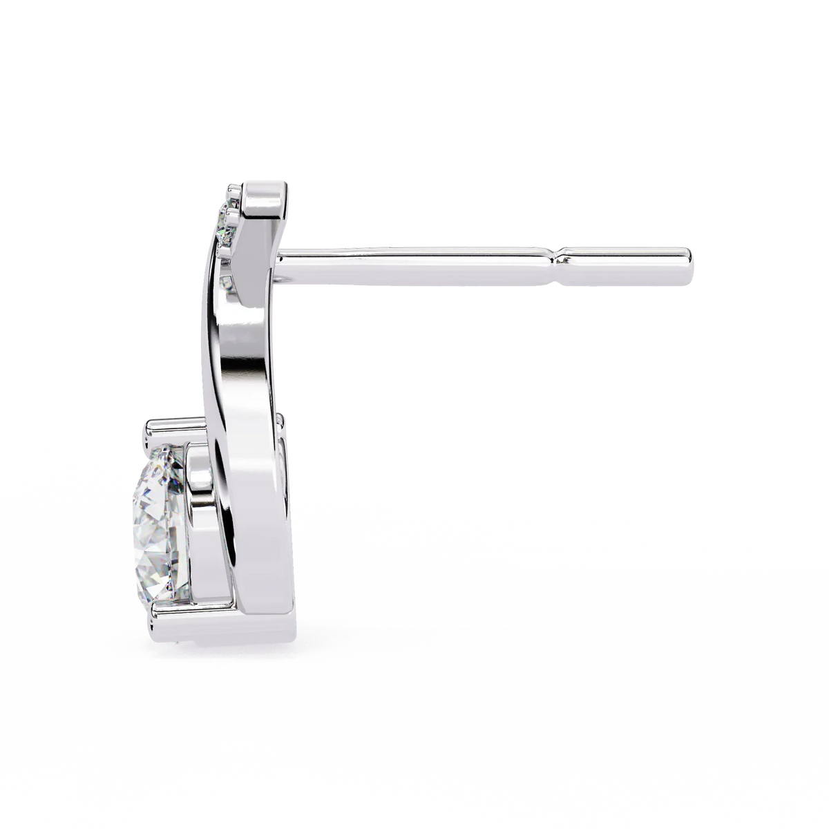 Celeste Bypass Solitaire Lab Grown Diamond Studs - Ophiratbf