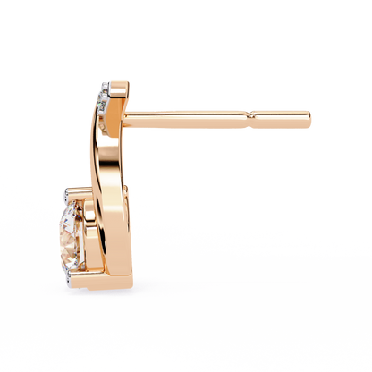 Celeste Bypass Solitaire Lab Grown Diamond Studs