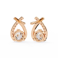 Celeste Bypass Solitaire Lab Grown Diamond Studs - Ophiratbf