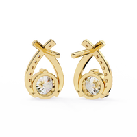 Celeste Bypass Solitaire Lab Grown Diamond Studs - Ophiratbf