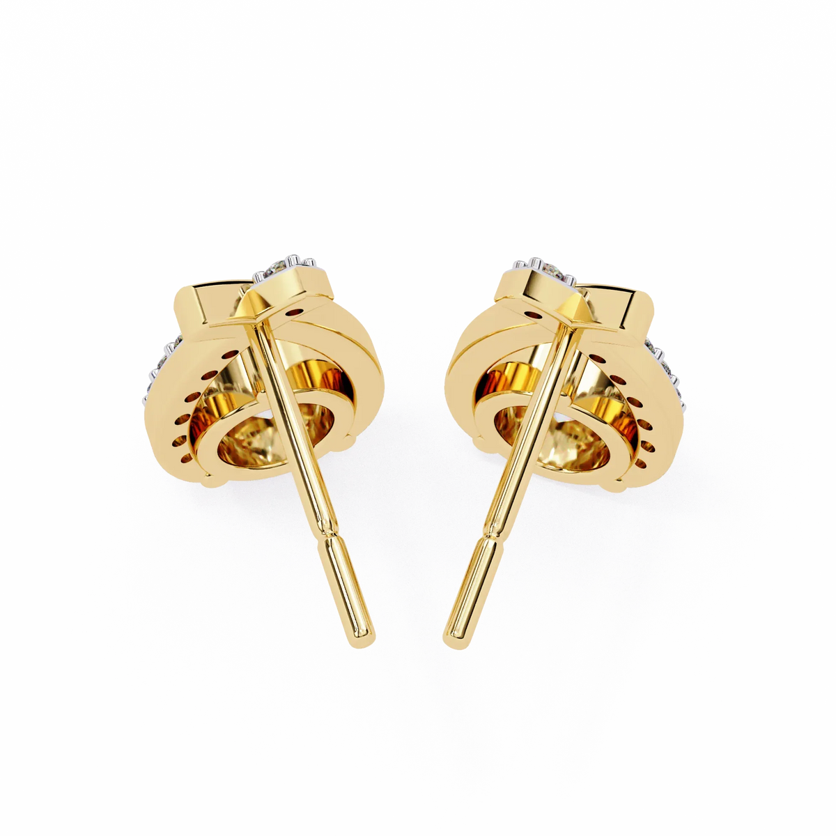 Celeste Bypass Solitaire Lab Grown Diamond Studs - Ophiratbf