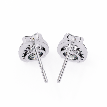 Celeste Bypass Solitaire Lab Grown Diamond Studs