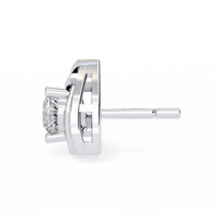 Trinity Geometric Solitaire Lab Grown Diamond Studs - Ophiratbf