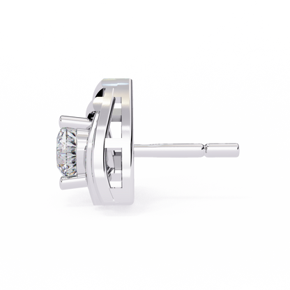 Trinity Geometric Solitaire Lab Grown Diamond Studs