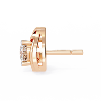 Trinity Geometric Solitaire Lab Grown Diamond Studs - Ophiratbf