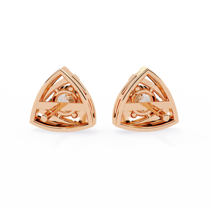 Trinity Geometric Solitaire Lab Grown Diamond Studs