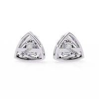 Trinity Geometric Solitaire Lab Grown Diamond Studs - Ophiratbf