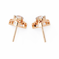 Trinity Geometric Solitaire Lab Grown Diamond Studs - Ophiratbf