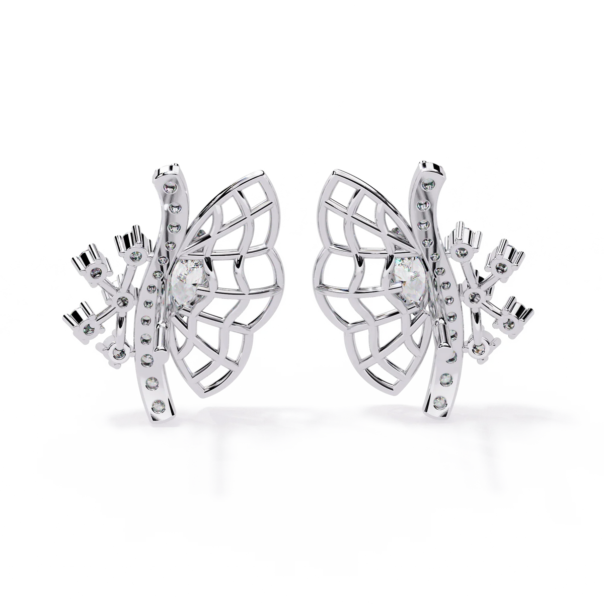 Papillon Marquise Lab Grown Diamond Butterfly Studs - Ophiratbf