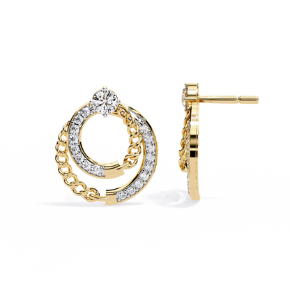 Axis Chain Link Lab Grown Diamond Studs