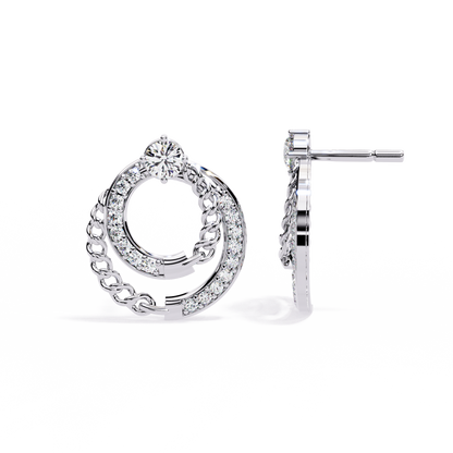 Axis Chain Link Lab Grown Diamond Studs