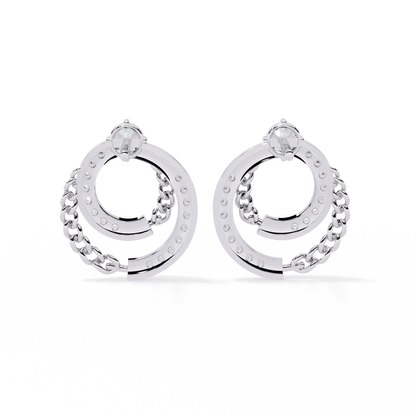 Axis Chain Link Lab Grown Diamond Studs