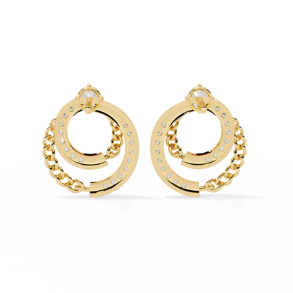 Axis Chain Link Lab Grown Diamond Studs