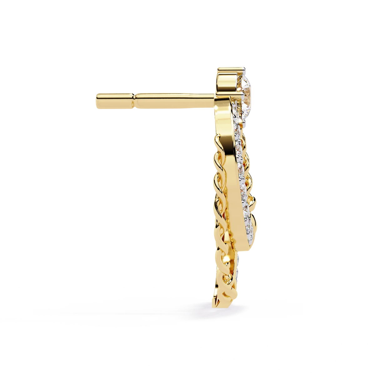 Axis Chain Link Lab Grown Diamond Studs - Ophiratbf